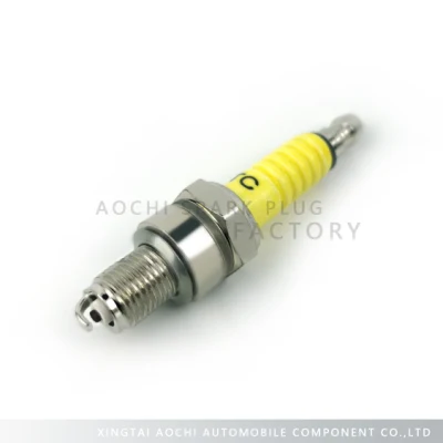 Cheap Yellow Bright Nickel Factory Motorcycle Spare Parts Spark Plug (A7TC)